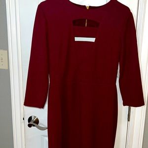 Premier Amour burgundy zippered dress